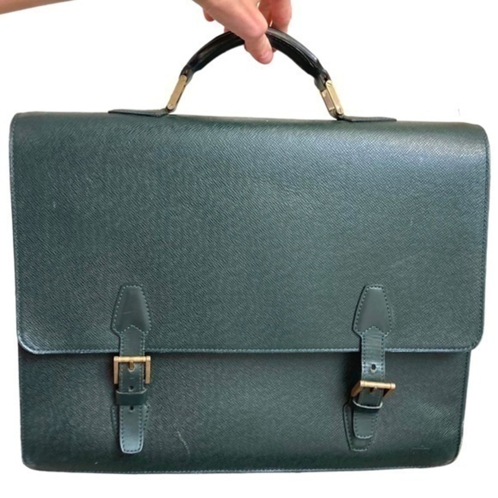 Louis Vuitton authentic vintage green epi Briefcase pics 1/2 rare